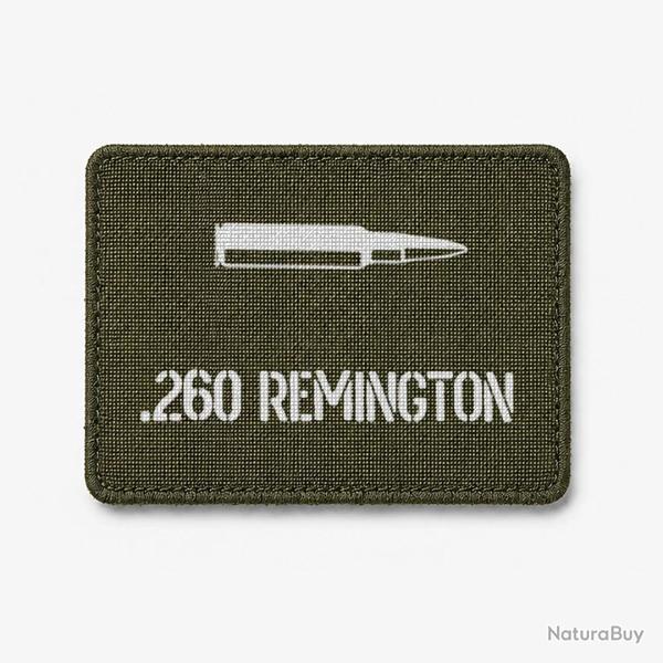 Patch .260 Remington - Olive / Blanc