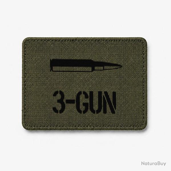 Patch 3-Gun Cartouche - Olive / Noir