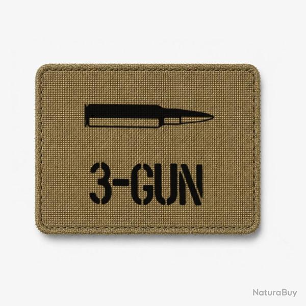 Patch 3-Gun Cartouche - Coyote / Noir
