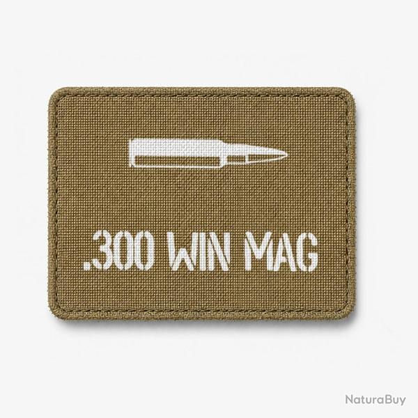Patch .300 Win Mag - Coyote / Blanc