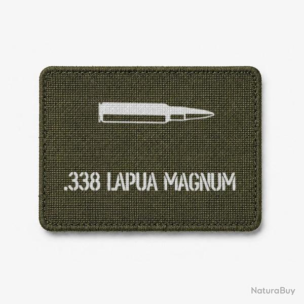 Patch .338 LAPUA MAGNUM - Olive / Blanc