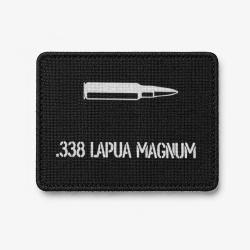 Patch .338 LAPUA MAGNUM - Noir / Blanc