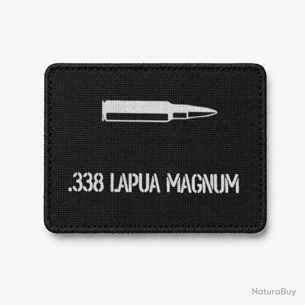 Patch .338 LAPUA MAGNUM - Noir / Blanc