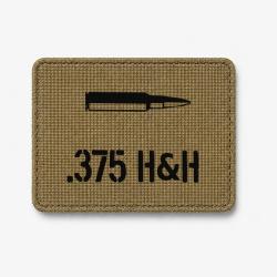 Patch .375 H&H - Coyote / Noir