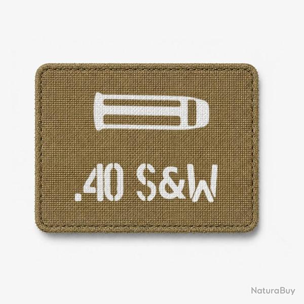 Patch .40 S&W - Coyote / Blanc