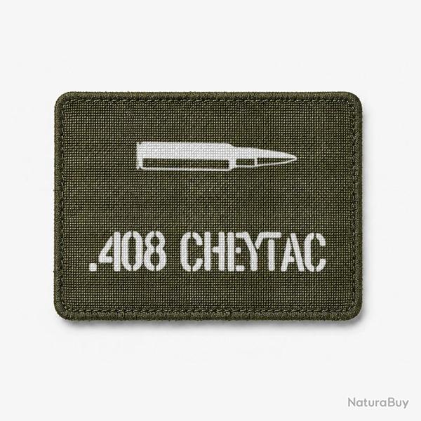Patch .408 CheyTac - Olive / Blanc