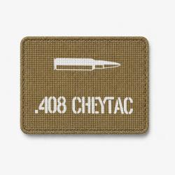 Patch .408 CheyTac - Coyote / Blanc