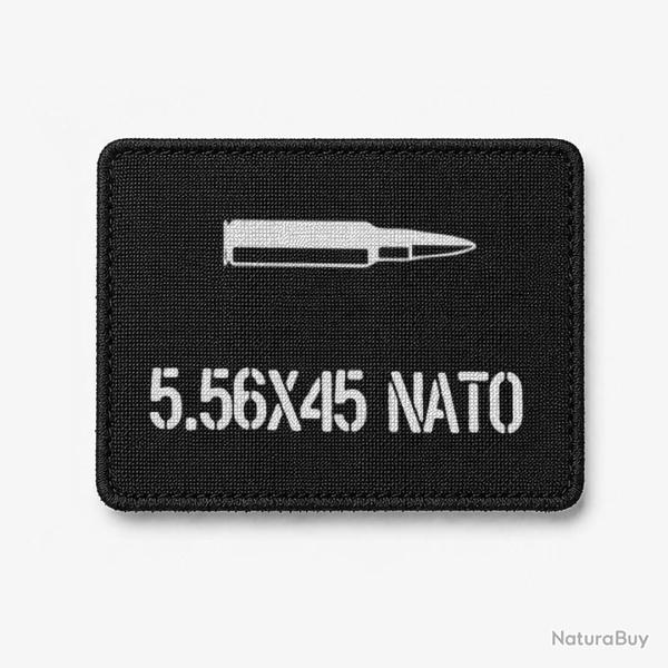 Patch 5.56X45 NATO - Noir / Blanc