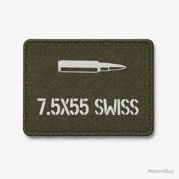 Patch 7.5�55 Swiss - Olive / Blanc
