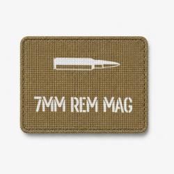 Patch 7mm Rem Mag - Coyote / Blanc
