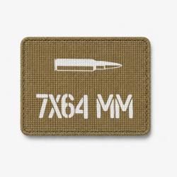 Patch 7&times;64 mm - Coyote / Blanc
