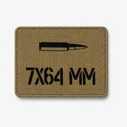 Patch 7&times;64 mm - Coyote / Noir