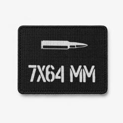 Patch 7&times;64 mm - Noir / Blanc