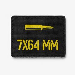 Patch 7&times;64 mm - Noir / Jaune