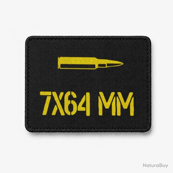 Patch 7�64 mm - Noir / Jaune