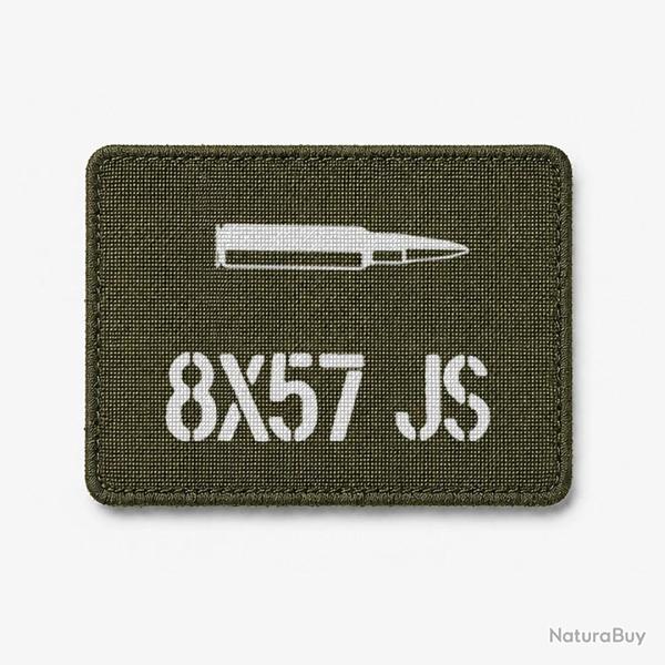 Patch 8�57 JS - Olive / Blanc