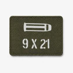 Patch 9&times;21 - Olive / Blanc