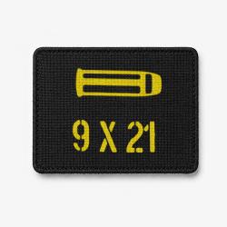 Patch 9&times;21 - Noir / Jaune