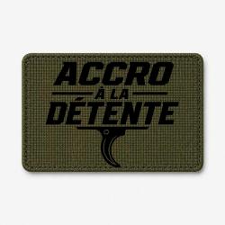 Patch Tir Sportif - Accro &agrave; la d&eacute;tente - Olive / Noir
