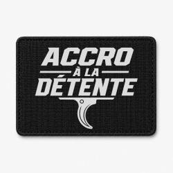 Patch Tir Sportif - Accro &agrave; la d&eacute;tente - Noir / Blanc