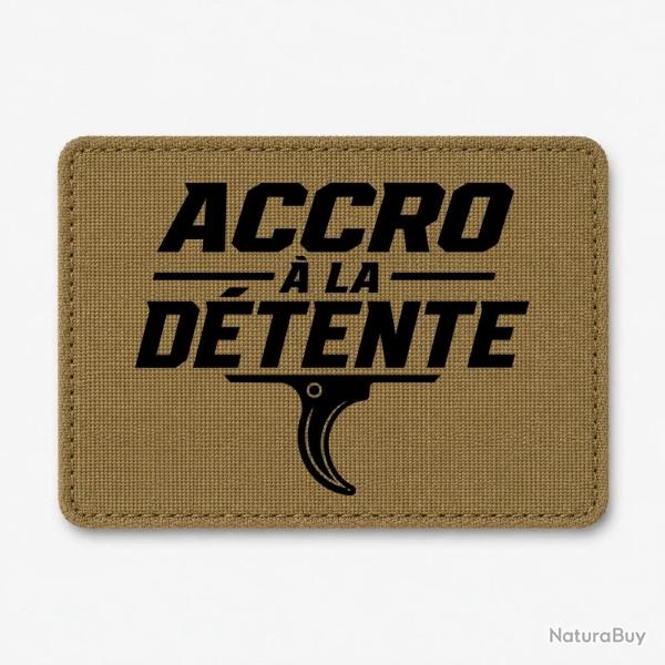 Patch Tir Sportif - Accro � la d�tente - Coyote / Noir