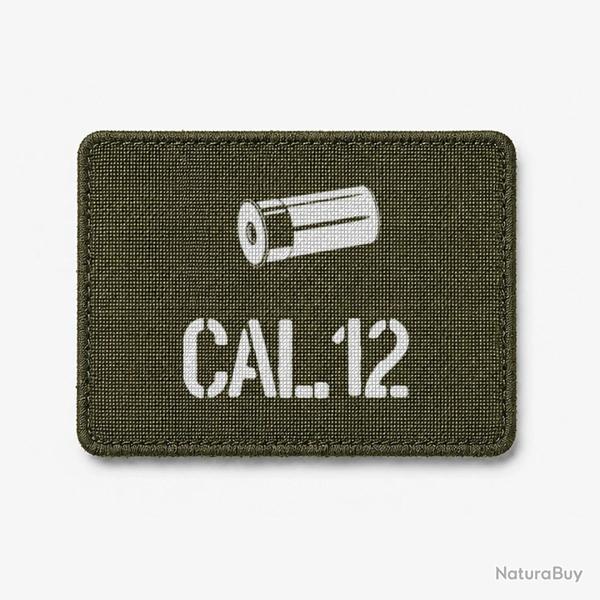 Patch Cal.12 - Olive / Blanc