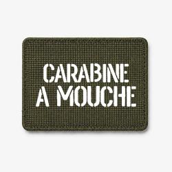 Patch Carabine &agrave; mouche - Olive / Blanc