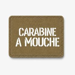 Patch Carabine &agrave; mouche - Coyote / Blanc