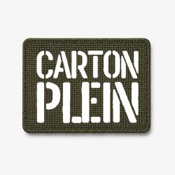 Patch Carton Plein - Olive / Blanc