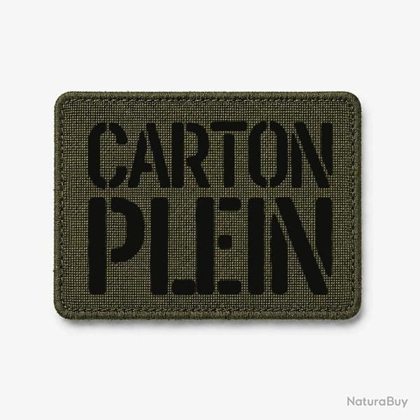 Patch Carton Plein - Olive / Noir