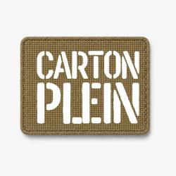 Patch Carton Plein - Coyote / Blanc