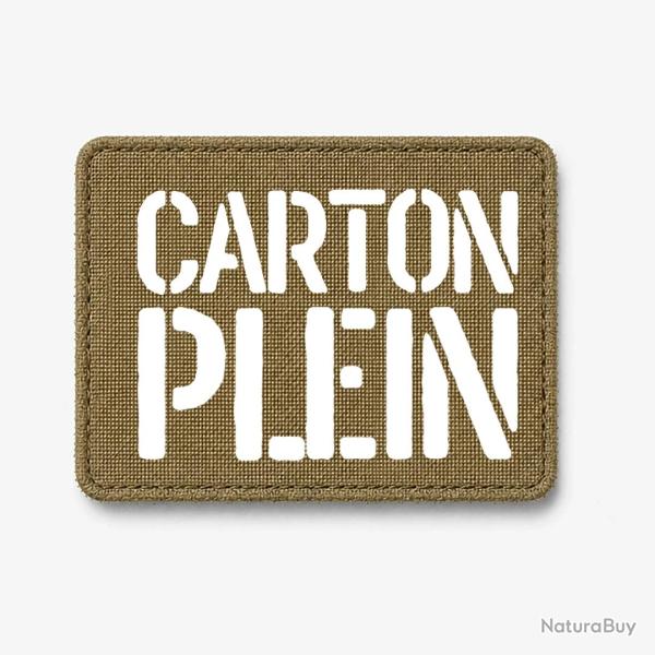 Patch Carton Plein - Coyote / Blanc