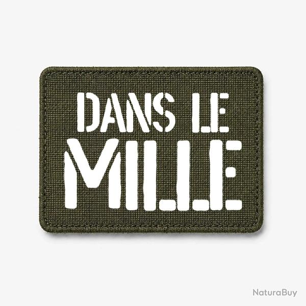 Patch Dans le Mille - Olive / Blanc