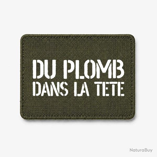 Patch Du Plomb dans la T�te - Olive / Blanc