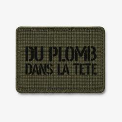 Patch Du Plomb dans la T&ecirc;te - Olive / Noir