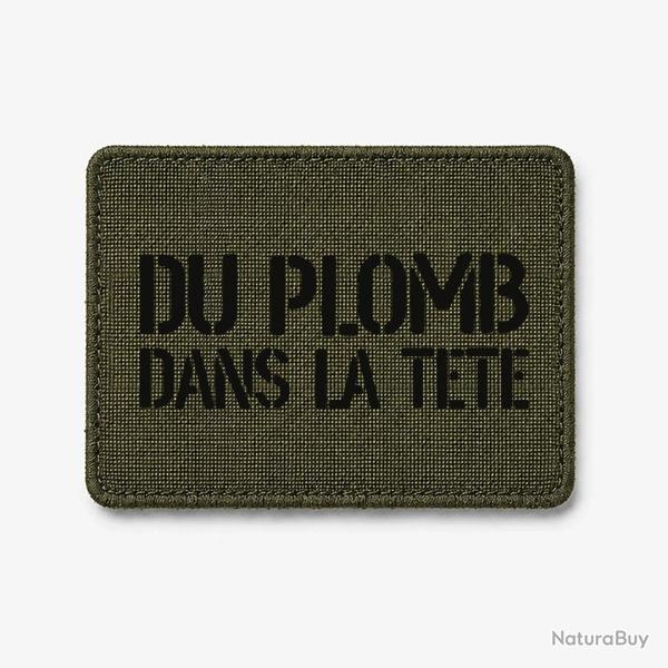 Patch Du Plomb dans la T�te - Olive / Noir