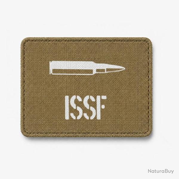 Patch ISSF Cartouche - Coyote / Blanc