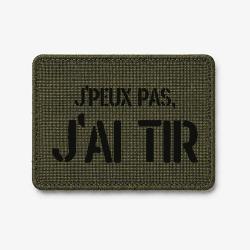 Patch J'peux Pas, J'ai Tir - Olive / Noir