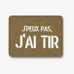 Patch J'peux Pas, J'ai Tir - Coyote / Blanc