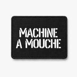 Patch Machine &agrave; mouche - Noir / Blanc