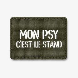 Patch Mon Psy c'est le Stand - Olive / Blanc