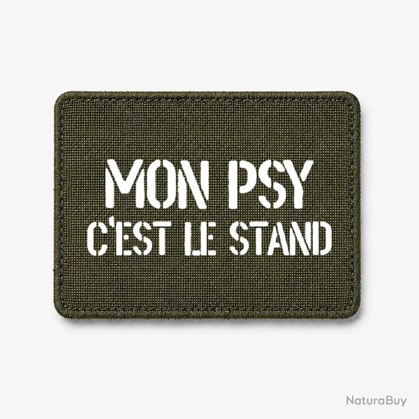 Patch Mon Psy c'est le Stand - Olive / Blanc