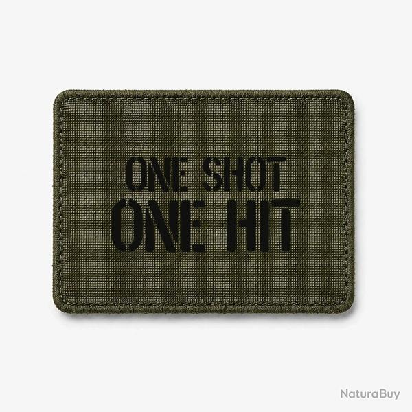 Patch One Shot One Hit - Olive / Noir