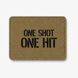 Patch One Shot One Hit - Coyote / Noir