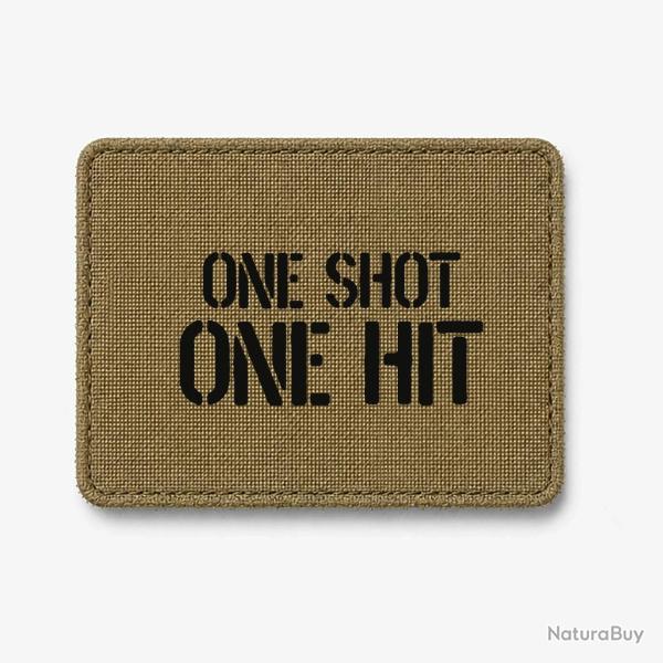 Patch One Shot One Hit - Coyote / Noir