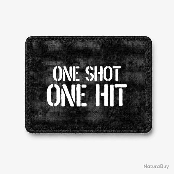 Patch One Shot One Hit - Noir / Blanc