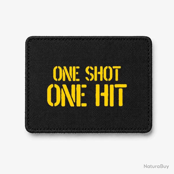 Patch One Shot One Hit - Noir / Jaune