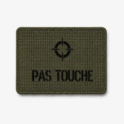 Patch PAS TOUCHE - Olive / Noir