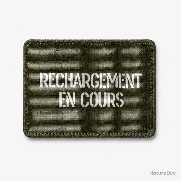 Patch Rechargement en cours - Olive / Blanc