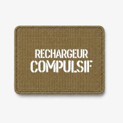 Patch Rechargeur Compulsif - Coyote / Blanc